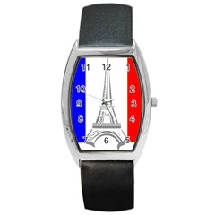 Eiffel-tower-france-flag-tower- Barrel Style Metal Watch by 99art