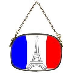 Eiffel-tower-france-flag-tower- Chain Purse (two Sides) by 99art