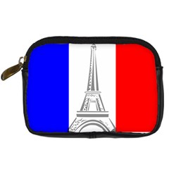 Eiffel-tower-france-flag-tower- Digital Camera Leather Case by 99art