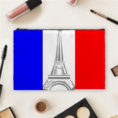 Eiffel-tower-france-flag-tower- Cosmetic Bag (large) by 99art