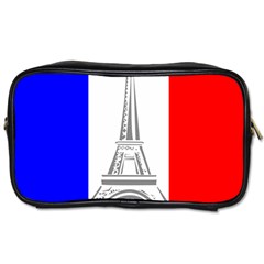 Eiffel-tower-france-flag-tower- Toiletries Bag (one Side) by 99art