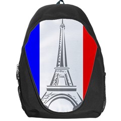 Eiffel-tower-france-flag-tower- Backpack Bag by 99art