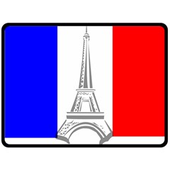 Eiffel-tower-france-flag-tower- Two Sides Fleece Blanket (large) by 99art