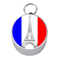 Eiffel-tower-france-flag-tower- Mini Silver Compasses