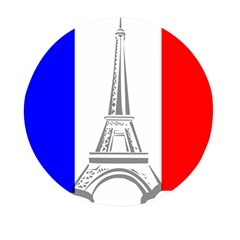 Eiffel-tower-france-flag-tower- Mini Round Pill Box by 99art