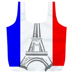 Eiffel-tower-france-flag-tower- Full Print Recycle Bag (xxl) by 99art