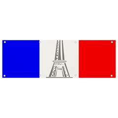 Eiffel-tower-france-flag-tower- Banner And Sign 9  X 3  by 99art