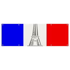 Eiffel-tower-france-flag-tower- Banner And Sign 12  X 4  by 99art