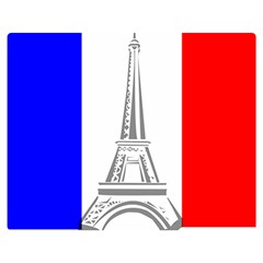 Eiffel-tower-france-flag-tower- Premium Plush Fleece Blanket (medium) by 99art