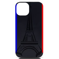 Eiffel-tower-france-flag-tower- Iphone 14 Black Uv Print Case by 99art