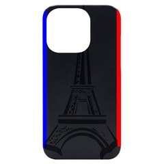 Eiffel-tower-france-flag-tower- Iphone 14 Pro Black Uv Print Case by 99art