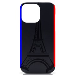 Eiffel-tower-france-flag-tower- Iphone 14 Pro Max Black Uv Print Case by 99art