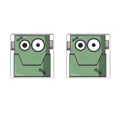 Cartoon-cute-frankenstein-halloween Cufflinks (square) by 99art