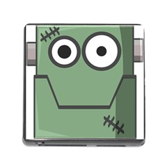 Cartoon-cute-frankenstein-halloween Memory Card Reader (square 5 Slot) by 99art