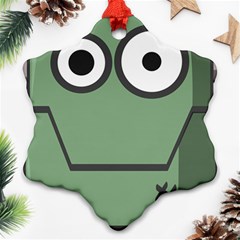 Cartoon-cute-frankenstein-halloween Ornament (snowflake) by 99art