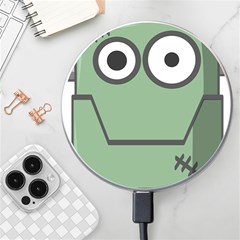 Cartoon-cute-frankenstein-halloween Wireless Fast Charger(white) by 99art