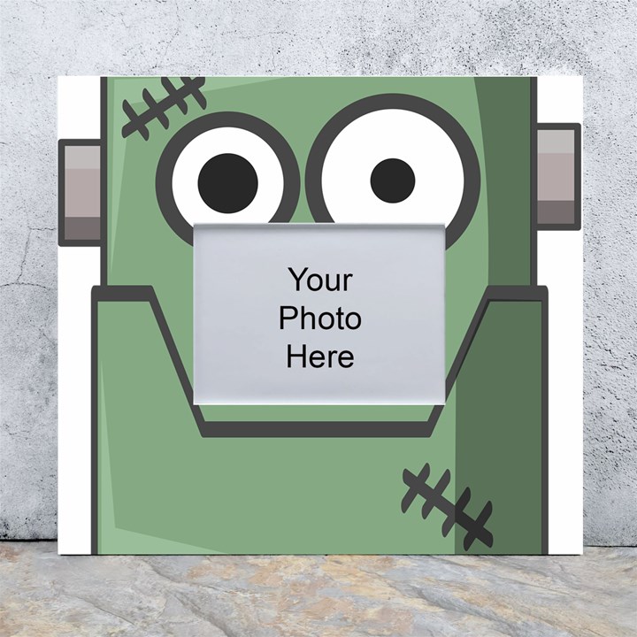 Cartoon-cute-frankenstein-halloween White Wall Photo Frame 5  x 7 