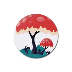 Tree-art-trunk-artwork-cartoon Rubber Coaster (round) by 99art