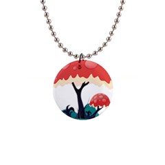 Tree-art-trunk-artwork-cartoon 1  Button Necklace by 99art