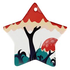 Tree-art-trunk-artwork-cartoon Star Ornament (two Sides)