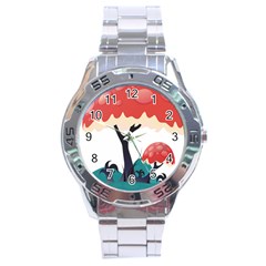 Tree-art-trunk-artwork-cartoon Stainless Steel Analogue Watch by 99art