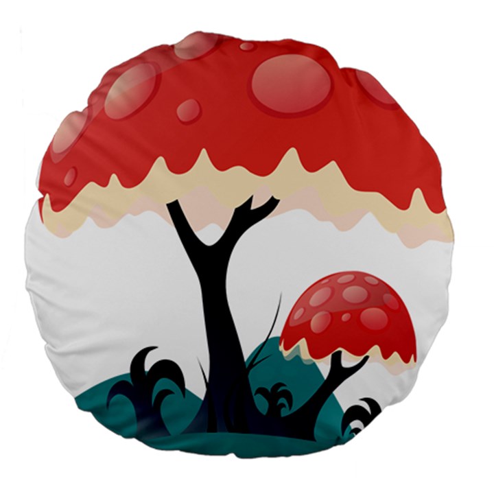 Tree-art-trunk-artwork-cartoon Large 18  Premium Round Cushions