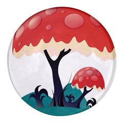 Tree-art-trunk-artwork-cartoon Round Glass Fridge Magnet (4 Pack)