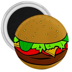 Hamburger-cheeseburger-fast-food 3  Magnets