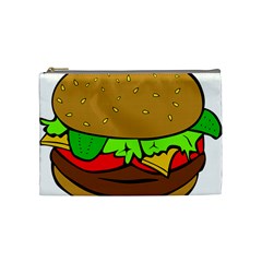 Hamburger-cheeseburger-fast-food Cosmetic Bag (medium) by 99art