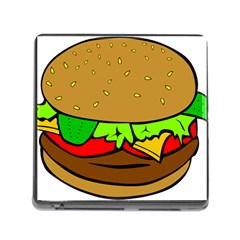 Hamburger-cheeseburger-fast-food Memory Card Reader (square 5 Slot) by 99art