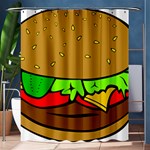 Hamburger-cheeseburger-fast-food Shower Curtain 60  x 72  (Medium)  60 x72  Curtain