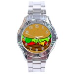 Hamburger-cheeseburger-fast-food Stainless Steel Analogue Watch Front