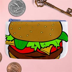 Hamburger-cheeseburger-fast-food Large Coin Purse by 99art