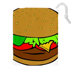 Hamburger-cheeseburger-fast-food Drawstring Pouch (4xl) by 99art