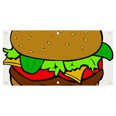 Hamburger-cheeseburger-fast-food Banner And Sign 4  X 2  by 99art