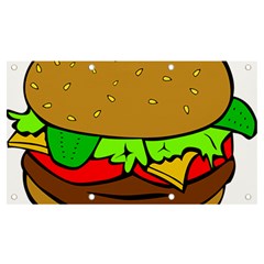 Hamburger-cheeseburger-fast-food Banner And Sign 7  X 4  by 99art