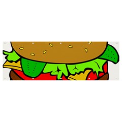 Hamburger-cheeseburger-fast-food Banner And Sign 12  X 4  by 99art