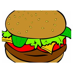 Hamburger-cheeseburger-fast-food Two Sides Premium Plush Fleece Blanket (extra Small) by 99art