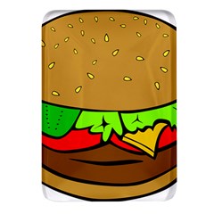 Hamburger-cheeseburger-fast-food Rectangular Glass Fridge Magnet (4 Pack) by 99art