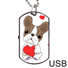 Animation-dog-cute-animate-comic Dog Tag Usb Flash (two Sides) by 99art