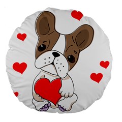 Animation-dog-cute-animate-comic Large 18  Premium Round Cushions by 99art