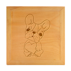 Animation-dog-cute-animate-comic Wood Photo Frame Cube by 99art