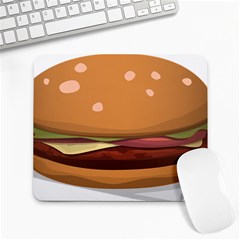 Hamburger-cheeseburger-burger-lunch Large Mousepad by 99art