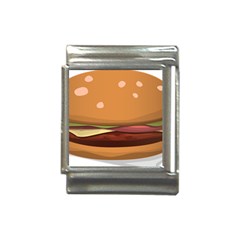 Hamburger-cheeseburger-burger-lunch Italian Charm (13mm) by 99art