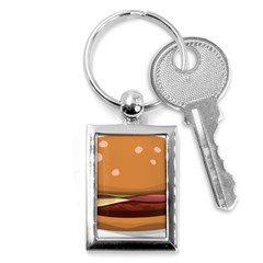 Hamburger-cheeseburger-burger-lunch Key Chain (rectangle) by 99art