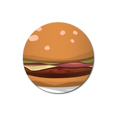 Hamburger-cheeseburger-burger-lunch Magnet 3  (round) by 99art