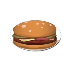 Hamburger-cheeseburger-burger-lunch Sticker Oval (100 Pack) by 99art