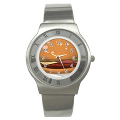 Hamburger-cheeseburger-burger-lunch Stainless Steel Watch by 99art