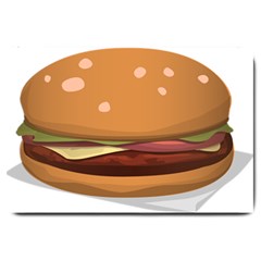 Hamburger-cheeseburger-burger-lunch Large Doormat by 99art