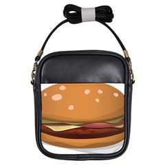 Hamburger-cheeseburger-burger-lunch Girls Sling Bag by 99art